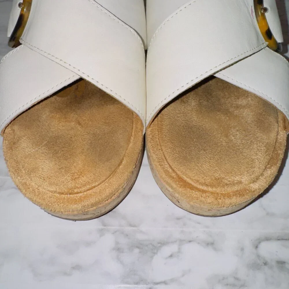Hush Puppies Women's June Platform White Slip On Sandals size US 8 - Picture 3 of 8
